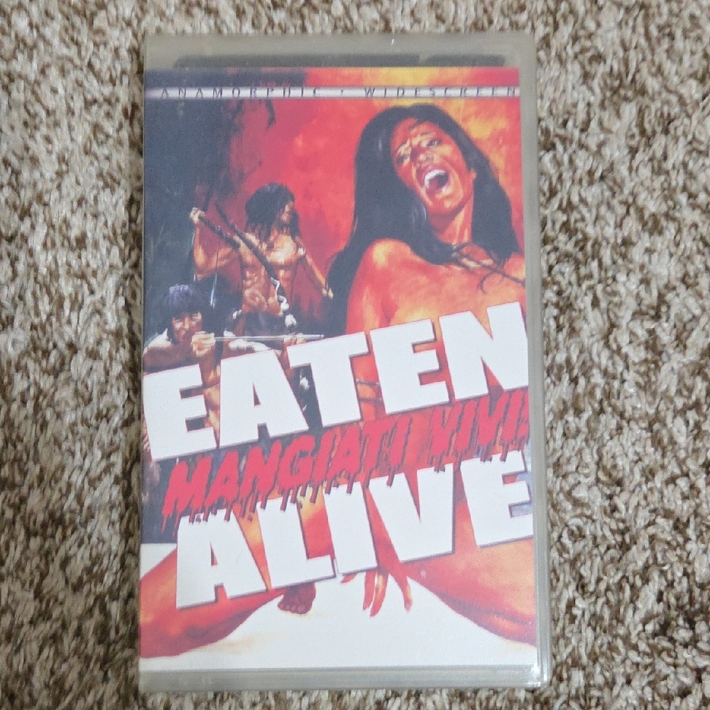 VTG Eaten Alive VHS Tape Clamshell Case